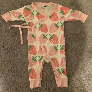 Monica + Andy strawberry one piece kimono tie